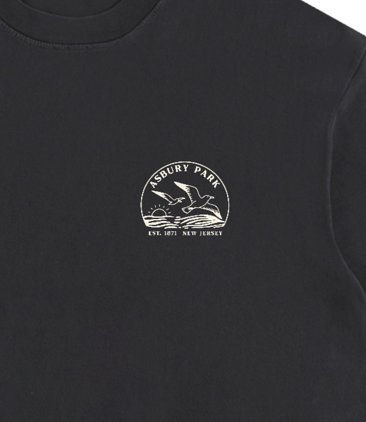 Seagull Sunset Vintage Oversized Shirt