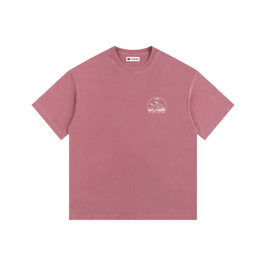 Seagull Sunset Vintage Oversized Shirt