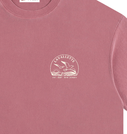 Seagull Sunset Vintage Oversized Shirt