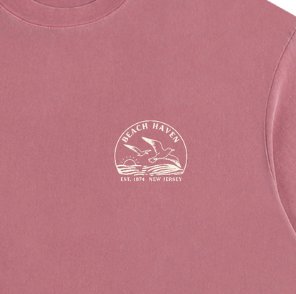 Seagull Sunset Vintage Oversized Shirt
