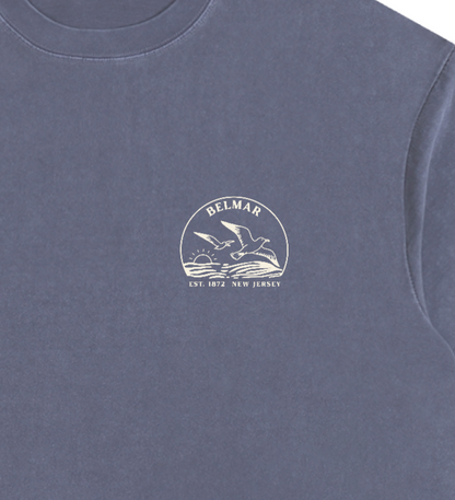 Seagull Sunset Vintage Oversized Shirt